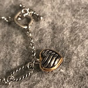 Heart Charm Toggle Bracelet